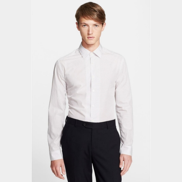 Paul Smith London Button Down Dress Shirt Size 16 1/2 Byard Trim Fit - Picture 1 of 16